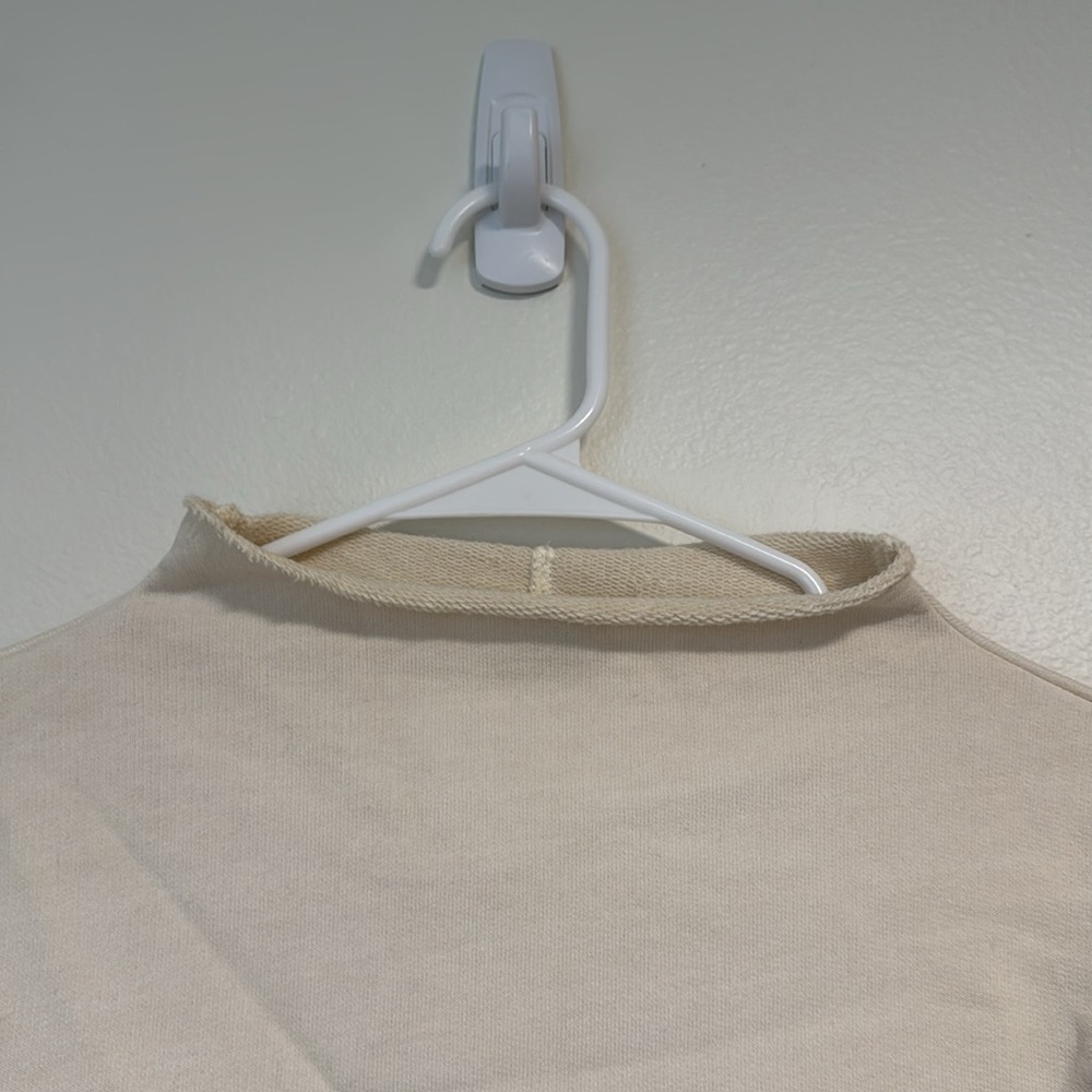 Madewell Long-Sleeve Funnel-Neck Sweatshirt in Parchment - Picture 8 of 11